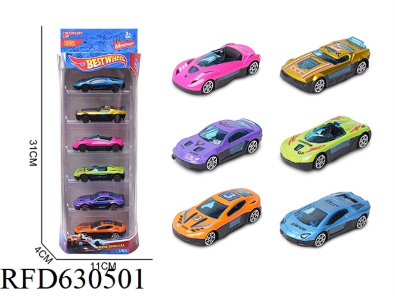 1:64 ALLOY CAR (RACING, SPORTS CAR) 6 BOXED