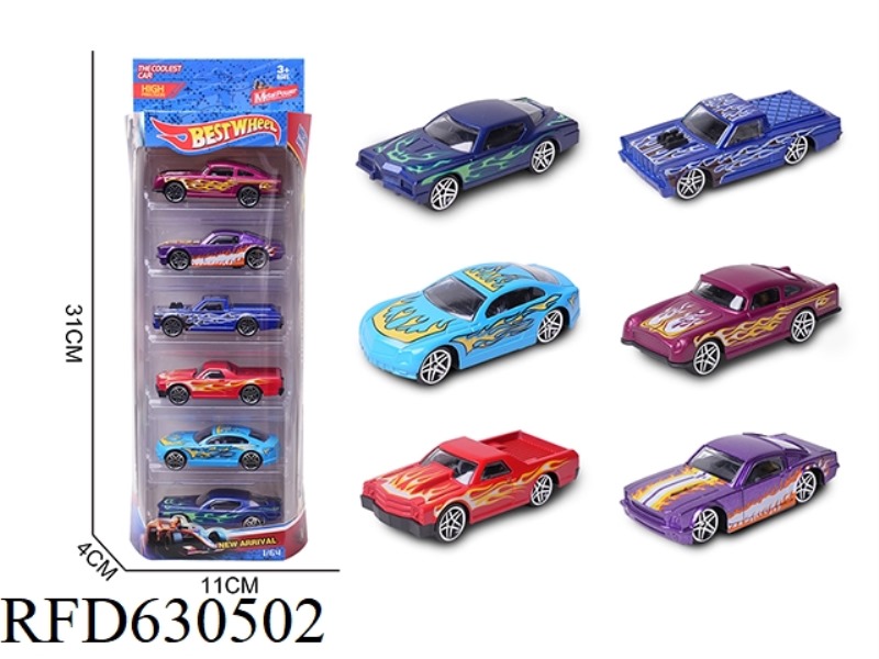 1:64 ALLOY CAR (RACING, SPORTS CAR) 6 BOXED