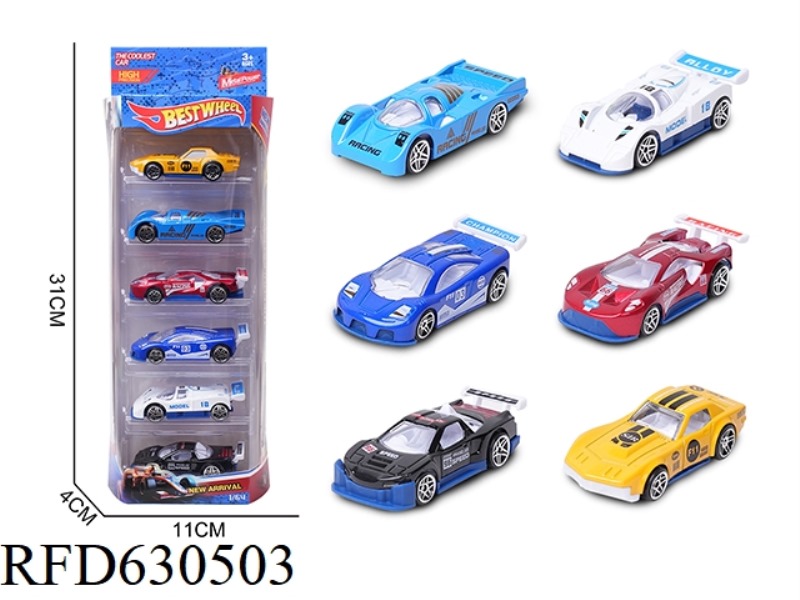 1:64 ALLOY CAR (RACING, SPORTS CAR) 6 BOXED