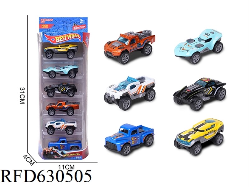 1:64 ALLOY CAR (OFF-ROAD VEHICLE) 6 BOXED