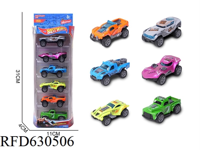 1:64 ALLOY CAR (OFF-ROAD VEHICLE) 6 BOXED