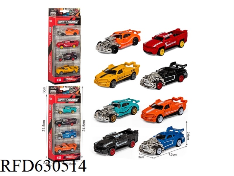 1:64 ALLOY SLIDING SIMULATOR (4 PIECES)