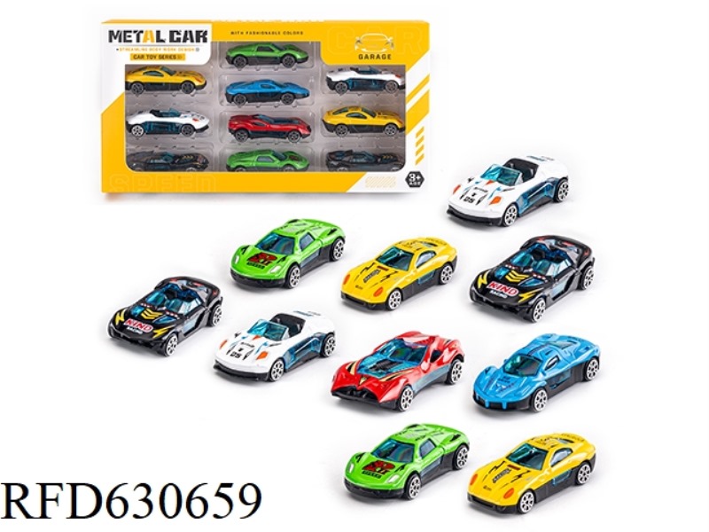 SLIDING ALLOY SPORTS CAR (10 PCS)