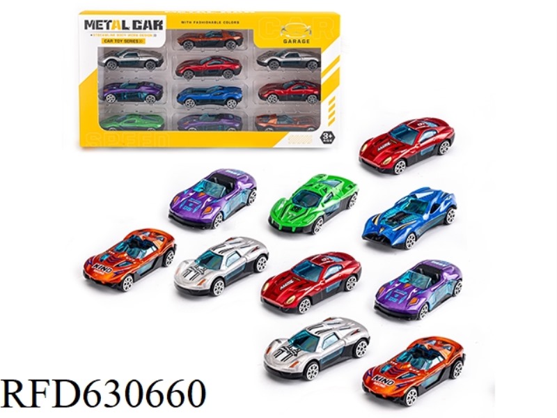SLIDING ALLOY SPORTS CAR (10 PCS)