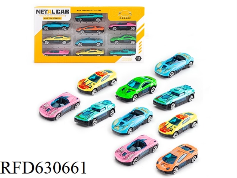 SLIDING ALLOY SPORTS CAR (10 PCS)