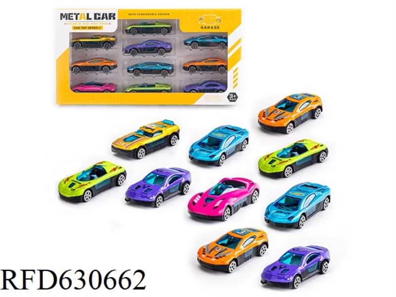 SLIDING ALLOY SPORTS CAR (10 PCS)