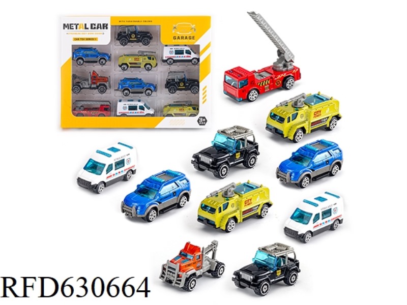 SLIDING ALLOY CAR (10 PIECES)