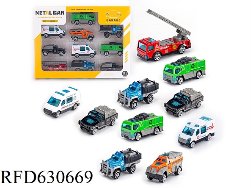 SLIDING ALLOY CAR (10 PIECES)