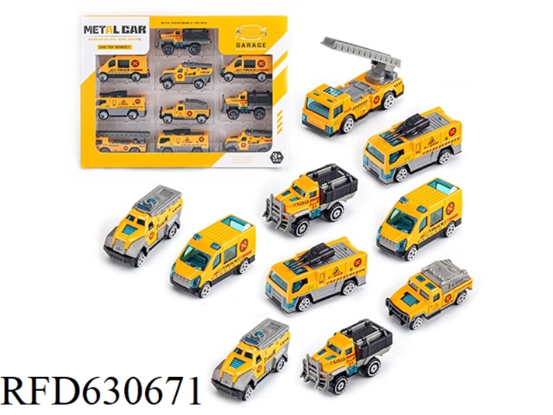 SLIDING ALLOY CAR (10 PIECES)