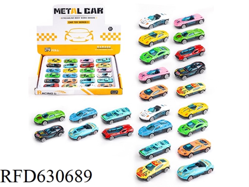 SLIDING ALLOY SPORTS CAR (24 PCS)