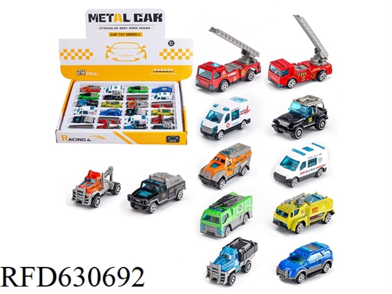 SLIDING ALLOY CAR (24 PIECES)