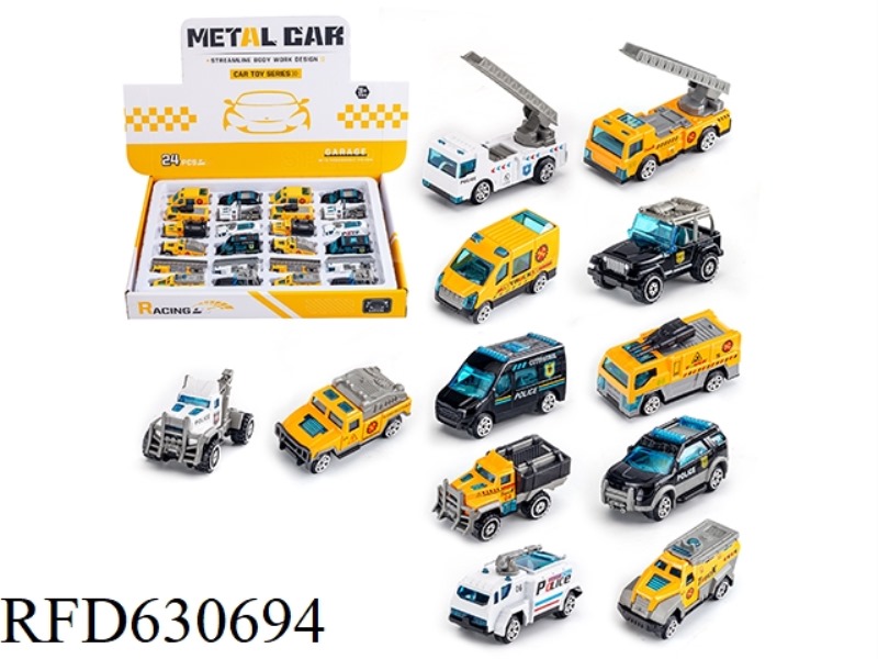 SLIDING ALLOY CAR (24 PIECES)