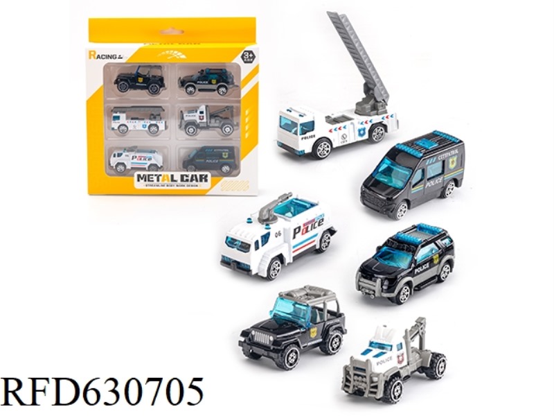 SLIDING ALLOY CAR (6 PIECES)