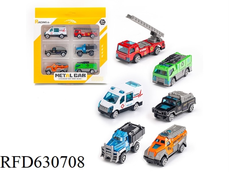 SLIDING ALLOY CAR (6 PIECES)