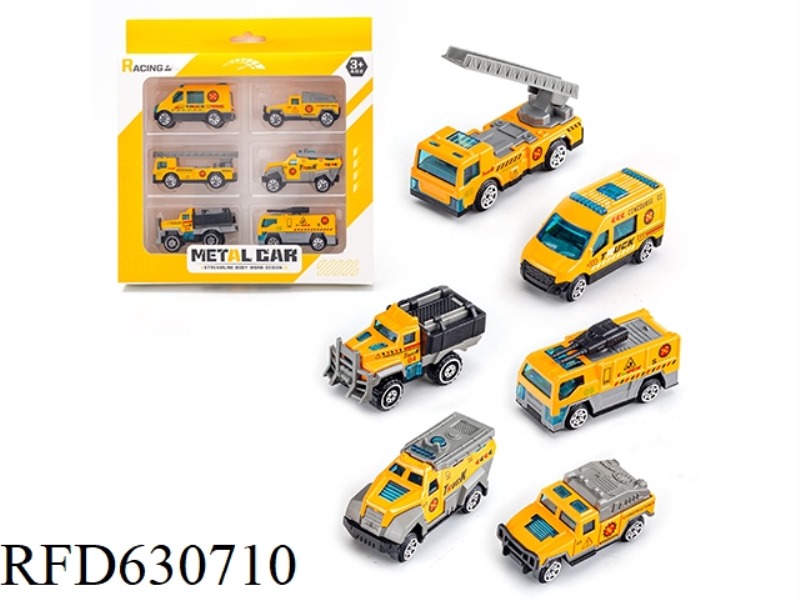 SLIDING ALLOY CAR (6 PIECES)