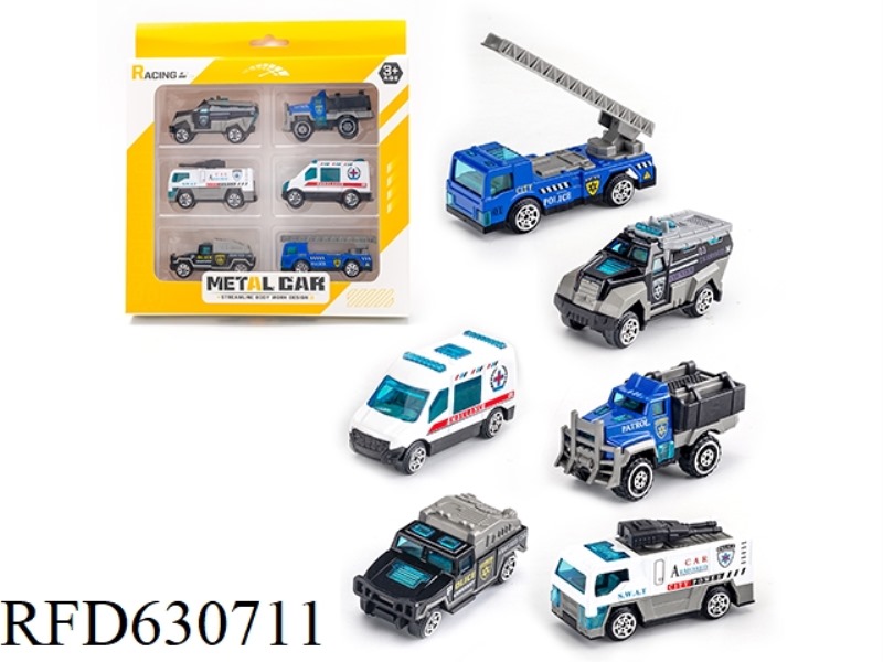 SLIDING ALLOY CAR (6 PIECES)