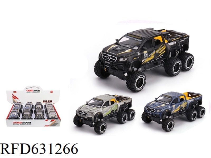 1:28 MERCEDES-BENZ X-CLASS EXY 6X6 BIG WHEEL EDITION 8PCS