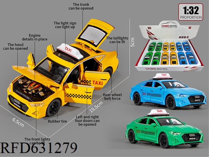 1:32 AUDI RS7 TAXI 12PCS