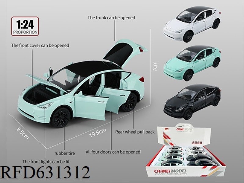 1:24 TESLA MODEL Y 8PCS