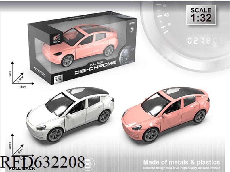 1:32T SRA SIMULATION ALLOY CAR DOUBLE DOOR PULL BACK (TWO COLORS MIXED)