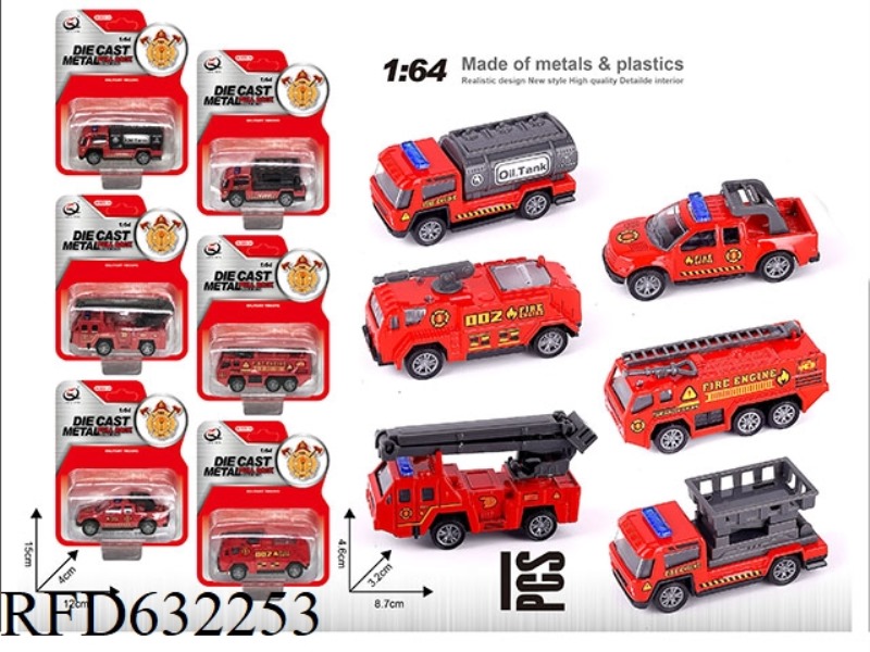 1:64 BOILBACK ALLOY CAR FIRE SERIES 6 MIXED
