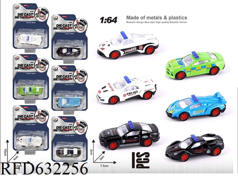 1:64 BOILBACK ALLOY CAR POLICE CAR SERIES 6 MIXED