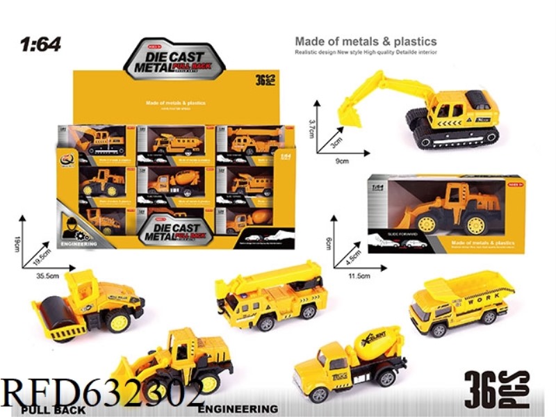 1:64 BOILBACK ALLOY CAR (36 PIECES/BOX) PROJECT SERIES 6 MIXED