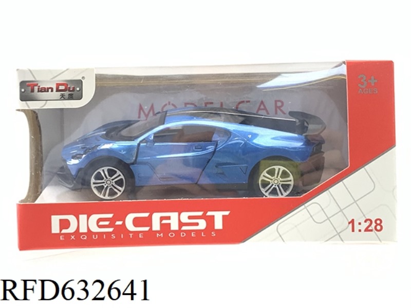 1:28 SIMULATION OF PULL BACK ALLOY THREE-DOOR BUGATTI