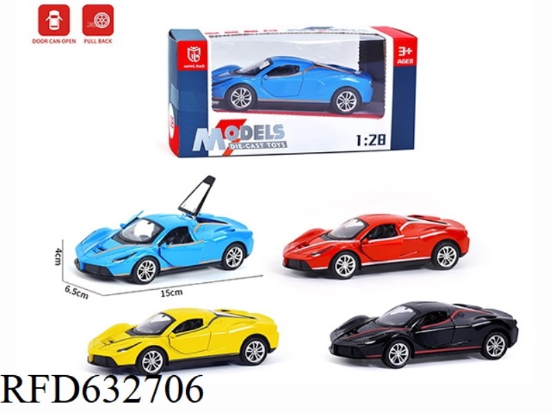 1:28 RAFAH SIMULATED ALLOY CAR MODEL WITH THREE DOORS.