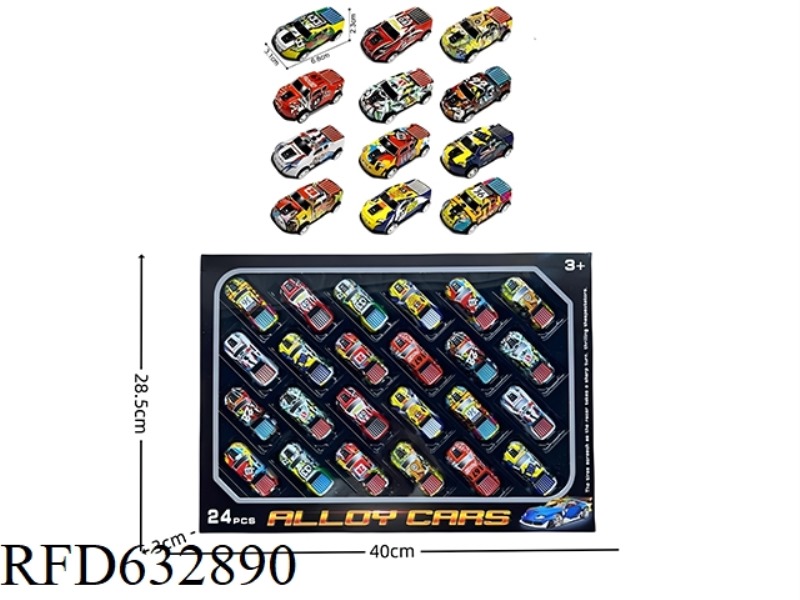 LIGHT ALLOY IRON PULL-BACK PICKUP TRUCK (24 RANDOMLY MATCHED)