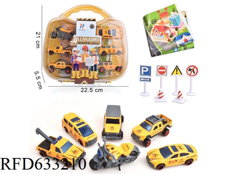 1:64 ENGINEERING SLIDING ALLOY CAR WITH MOTORCYCLE