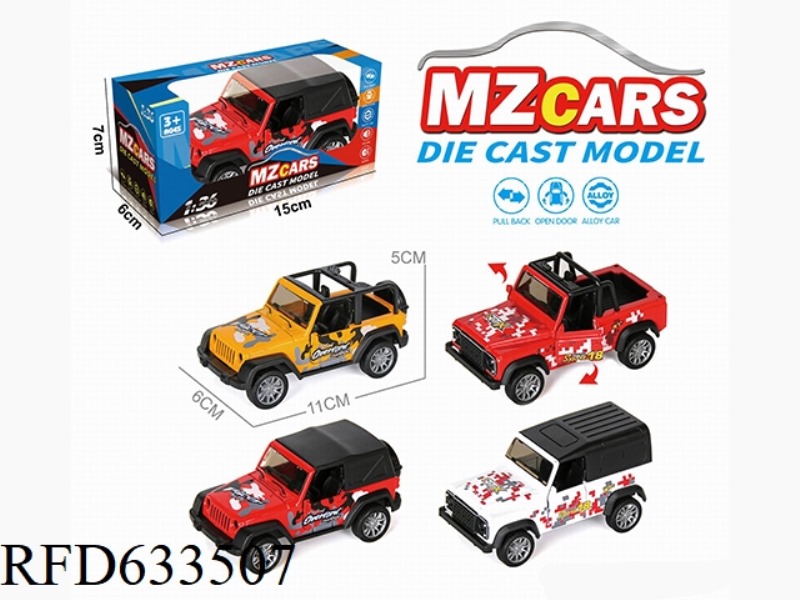 1:36 ALLOY MODEL OFF-ROAD DOOR PULL-BACK CAR PRINTING PLATE
