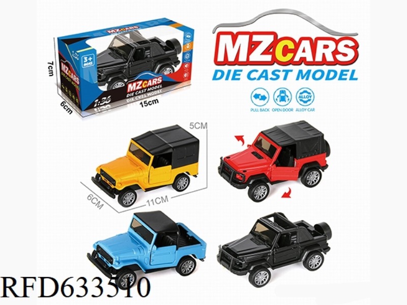1/36 ALLOY MODEL OFF-ROAD DOOR PULL-BACK CAR