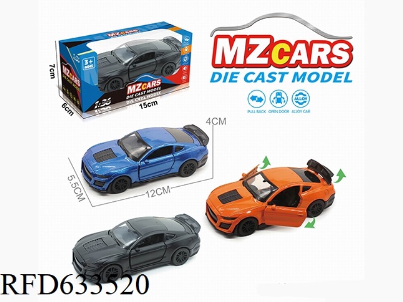1/36 ALLOY MODEL 3 OPEN DOOR PULL-BACK SPORTS CAR