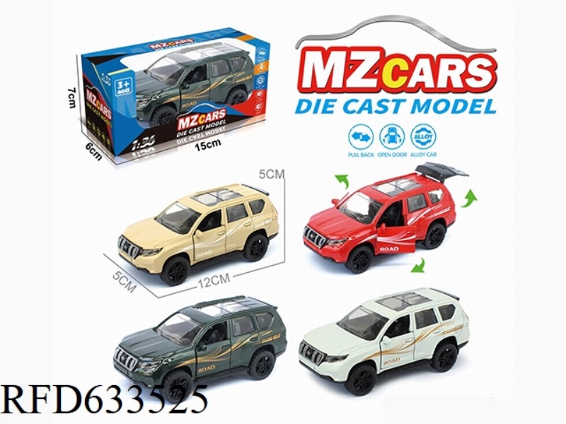 1/36 ALLOY MODEL 3 OPEN DOOR PULL-BACK SUV