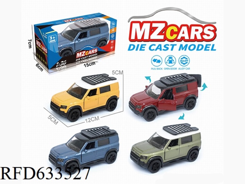 1/36 ALLOY MODEL 3 OPEN DOOR PULL-BACK SUV