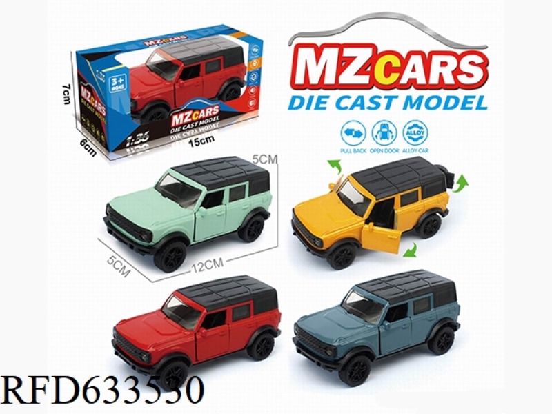 1/36 ALLOY MODEL 3 OPEN DOOR PULL-BACK SUV