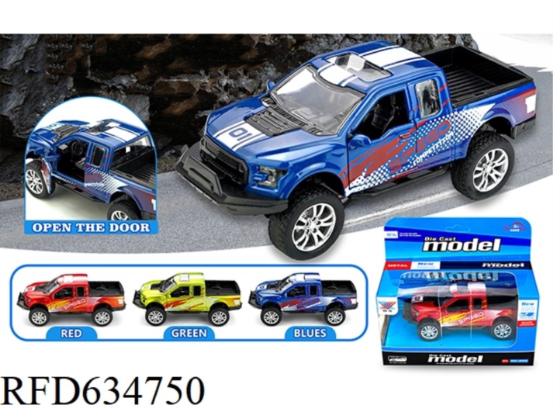 1:32 ALLOY PULL-BACK DOOR FORD RAPTOR BIG WHEEL (1PCS)