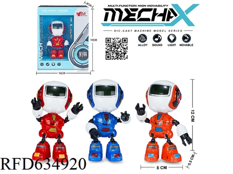 ALLOY MENGMENG ROBOT INTERACTIVE INDUCTION WITH LIGHT AND MUSIC (ENGLISH IC)