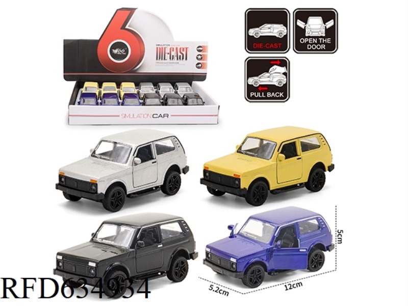 ALLOY PULL-BACK CAR NIVA JEEP