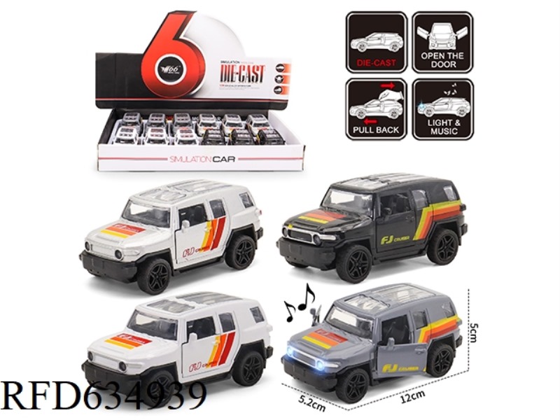 ALLOY PULL-BACK WITH LIGHTS AND MUSIC FJ COOL LUTZER RACING EDITION