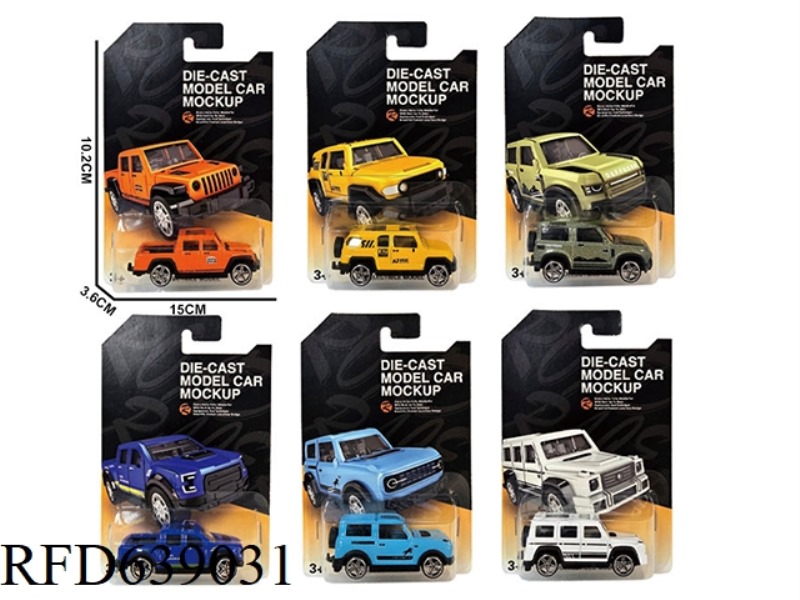 1:64 SLIDING ALLOY CAR 6 MODELS