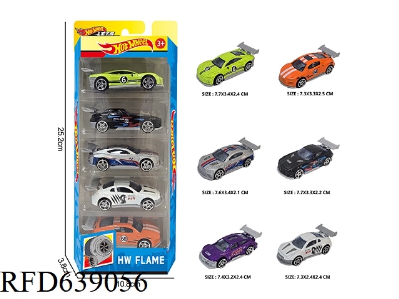 1:64 HOT WHEEL ALLOY 6 TYPES 5PCS