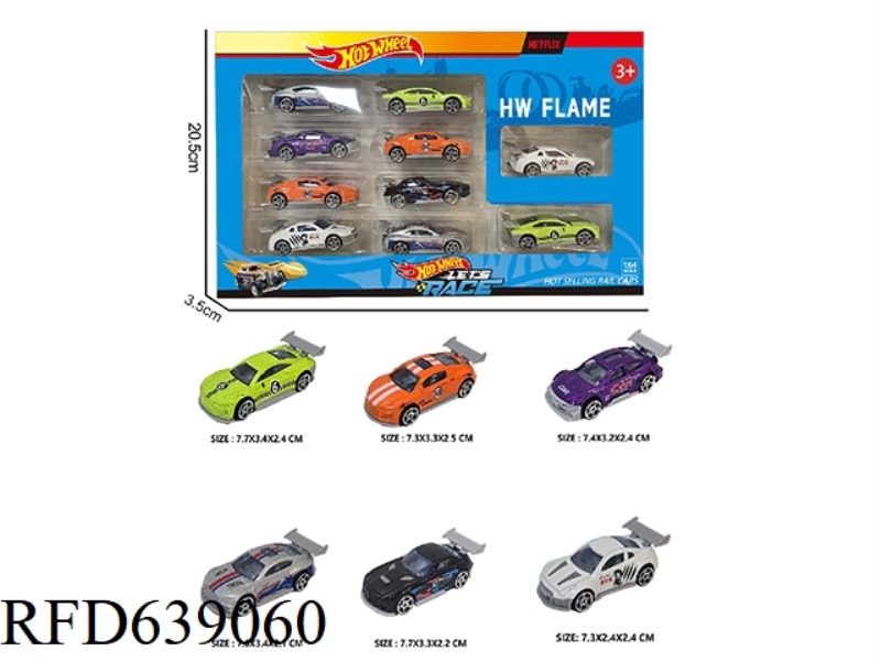 1:64 HOT WHEEL ALLOY 6 TYPES OF 10PCS