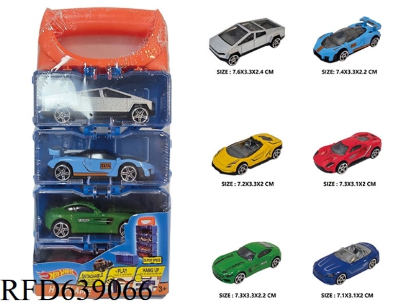 1:64 HOT WHEELS ALLOY CAR DIY HAND-HELD BOX 4PCS