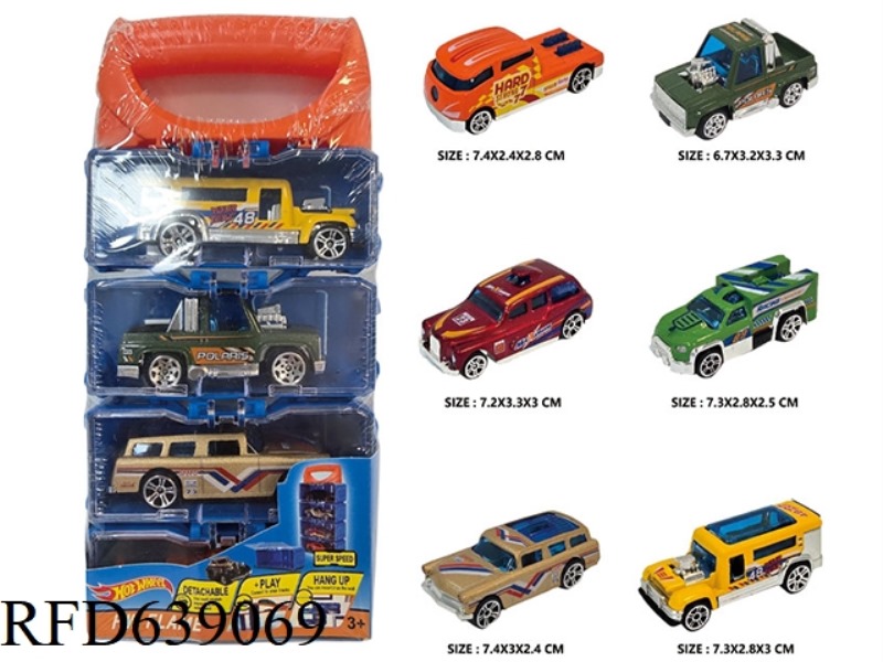 1:64 HOT WHEELS ALLOY CAR DIY HAND-HELD BOX 4PCS