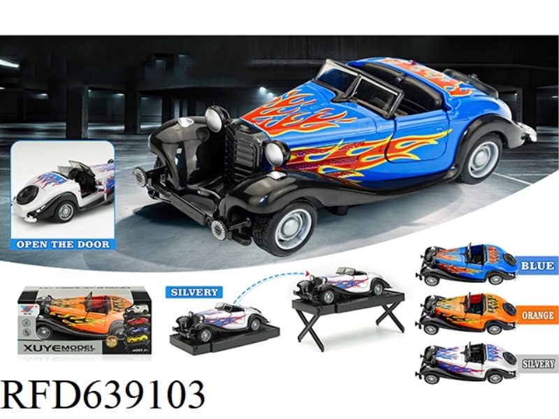 1:36 ALLOY OPEN TOP MASTER CAR MODEL DOOR RETURN FORCE