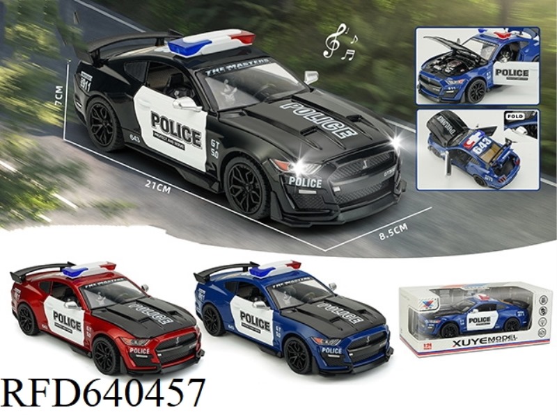 1:24 ALLOY MODEL FORD SHELBY FOUR DOOR PULL-BACK LIGHTS AND MUSIC