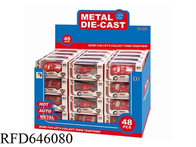 6 ALLOY FIRE SIMULATION CARS WITH 1 ALLOY AIRCRAFT (A BOX OF 48PCS) C GCC (FULL BOX PRICE)