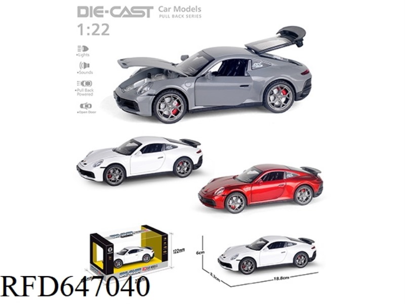 1:22 PORSCHE 911 PULL BACK ALLOY CAR